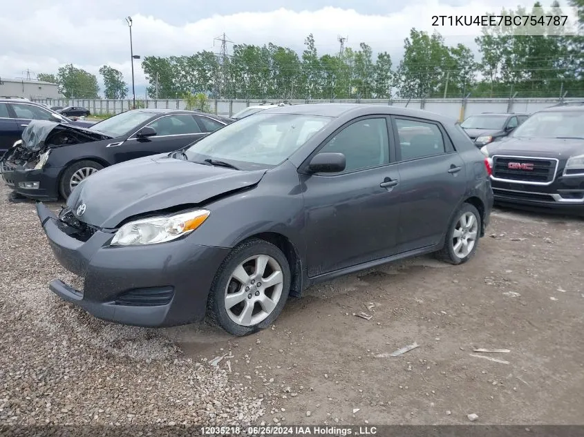 2011 Toyota Corolla Matrix VIN: 2T1KU4EE7BC754787 Lot: 12035218