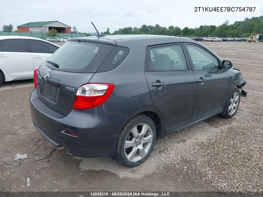 2011 Toyota Corolla Matrix VIN: 2T1KU4EE7BC754787 Lot: 12035218