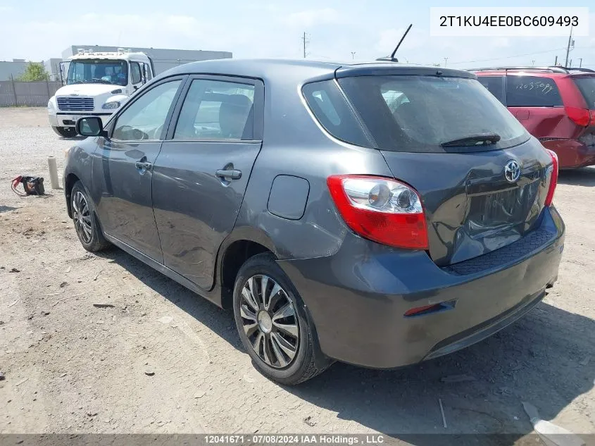 2011 Toyota Corolla Matrix VIN: 2T1KU4EE0BC609493 Lot: 12041671