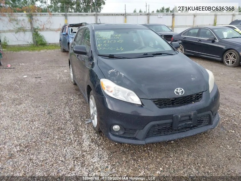 2011 Toyota Corolla Matrix VIN: 2T1KU4EE0BC636368 Lot: 12045760