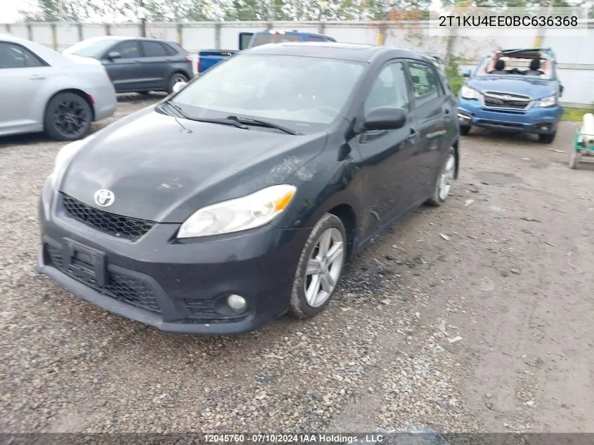 2T1KU4EE0BC636368 2011 Toyota Corolla Matrix