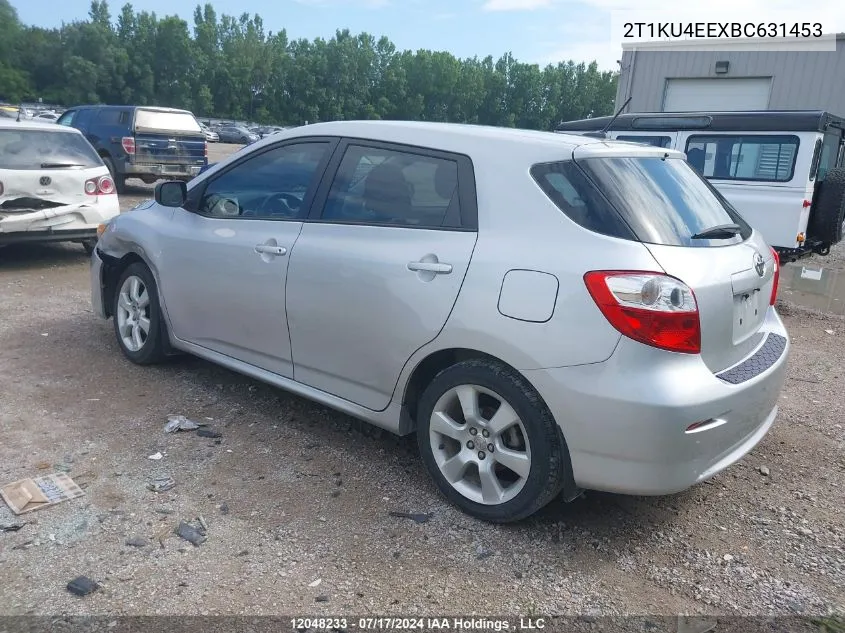 2011 Toyota Corolla Matrix VIN: 2T1KU4EEXBC631453 Lot: 12048233