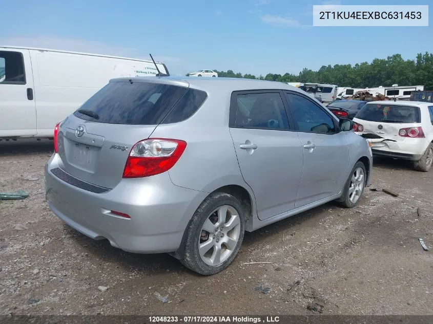 2011 Toyota Corolla Matrix VIN: 2T1KU4EEXBC631453 Lot: 12048233