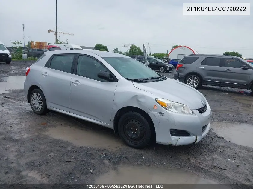 2012 Toyota Corolla Matrix VIN: 2T1KU4EE4CC790292 Lot: 12036136