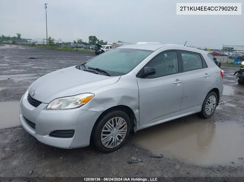 2012 Toyota Corolla Matrix VIN: 2T1KU4EE4CC790292 Lot: 12036136