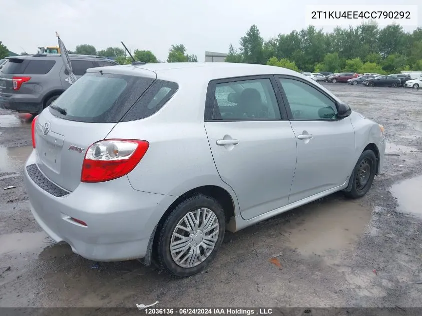 2T1KU4EE4CC790292 2012 Toyota Corolla Matrix