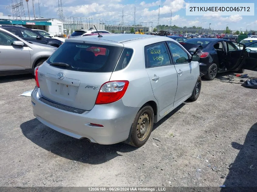 2013 Toyota Corolla Matrix VIN: 2T1KU4EE4DC046712 Lot: 12036168