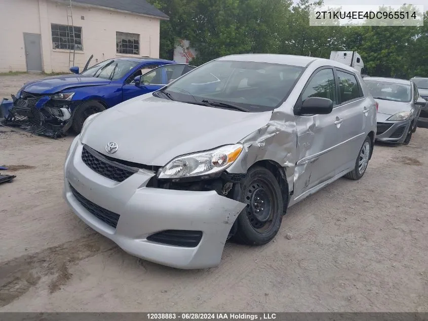 2013 Toyota Corolla Matrix VIN: 2T1KU4EE4DC965514 Lot: 12038883