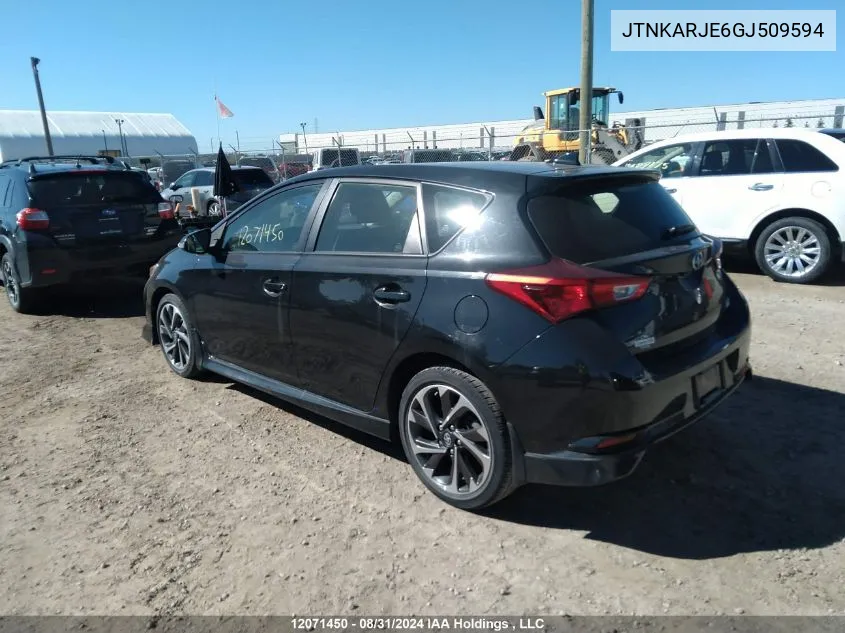 JTNKARJE6GJ509594 2016 Toyota Scion Im