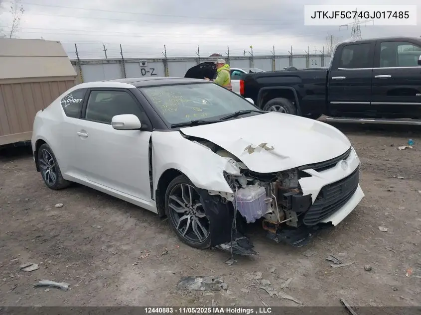 JTKJF5C74GJ017485 2016 Toyota Scion Tc