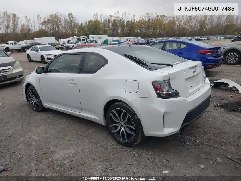 JTKJF5C74GJ017485 2016 Toyota Scion Tc