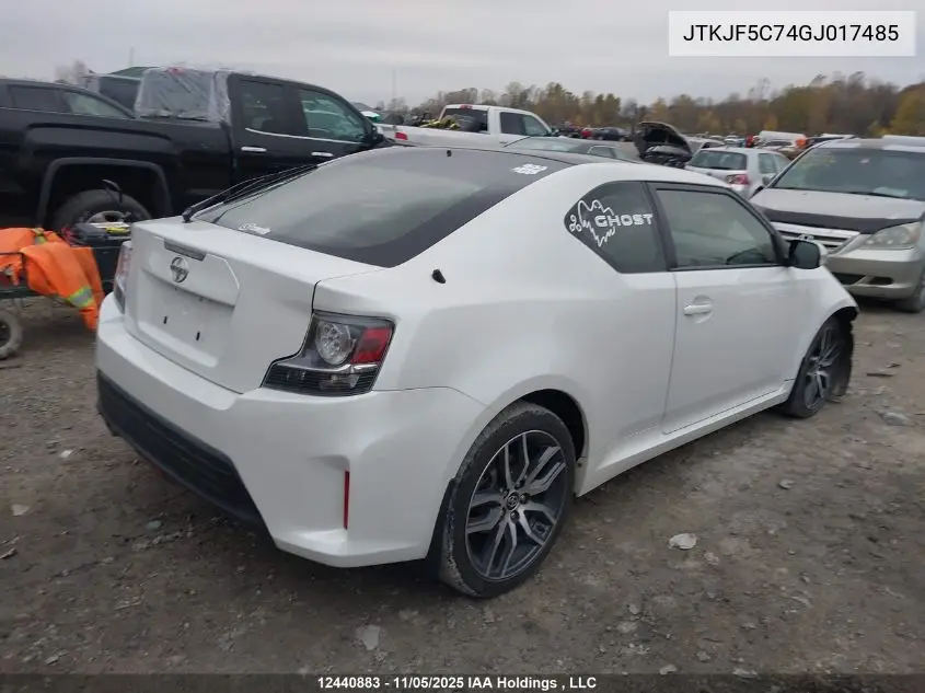JTKJF5C74GJ017485 2016 Toyota Scion Tc