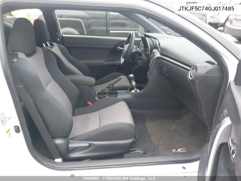 JTKJF5C74GJ017485 2016 Toyota Scion Tc