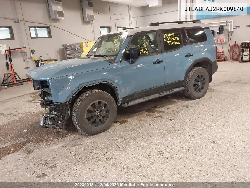 JTEABFAJ2RK009840 2024 Toyota Landcruiser Hev