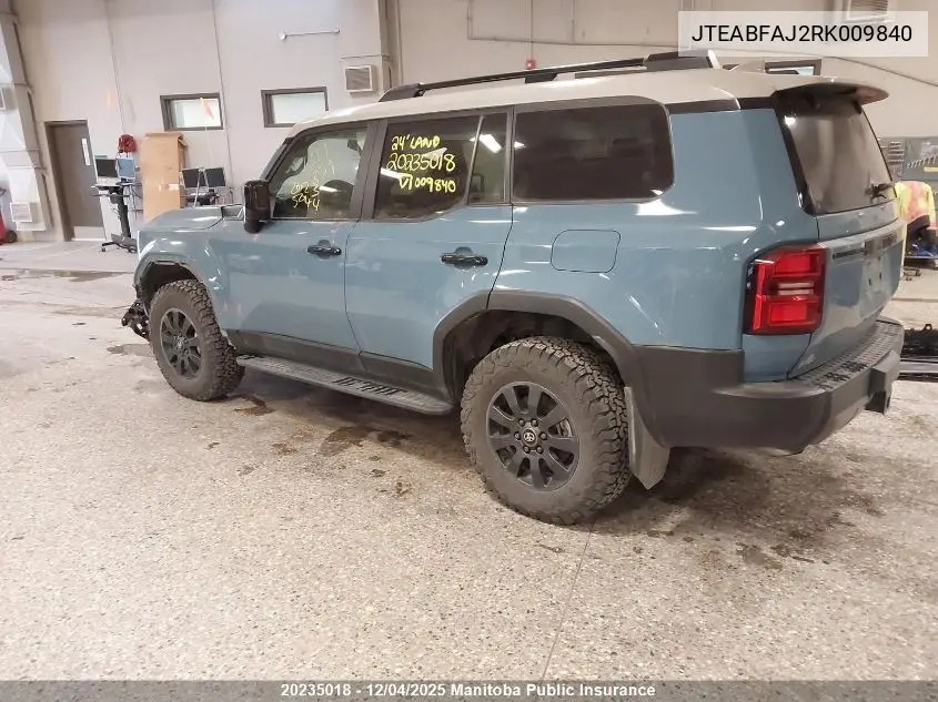 JTEABFAJ2RK009840 2024 Toyota Landcruiser Hev
