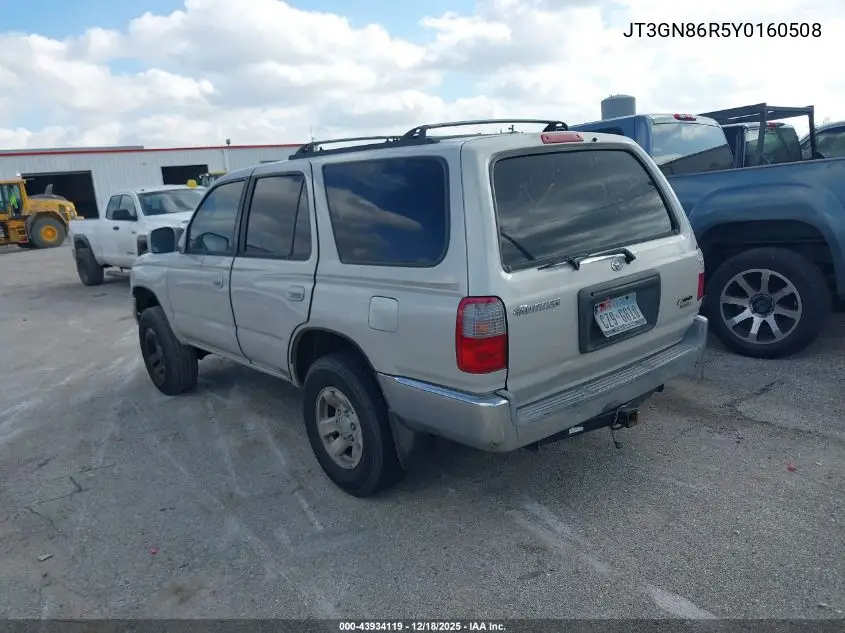 JT3GN86R5Y0160508 2000 Toyota 4Runner Sr5 V6