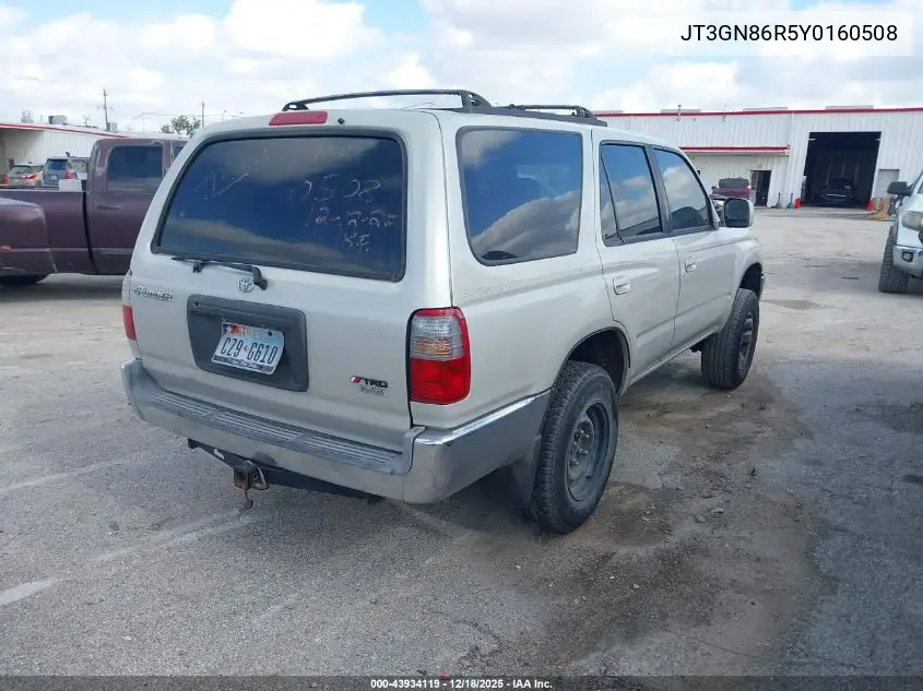 JT3GN86R5Y0160508 2000 Toyota 4Runner Sr5 V6