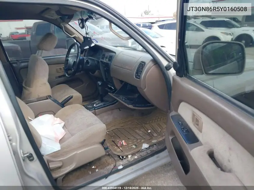 JT3GN86R5Y0160508 2000 Toyota 4Runner Sr5 V6