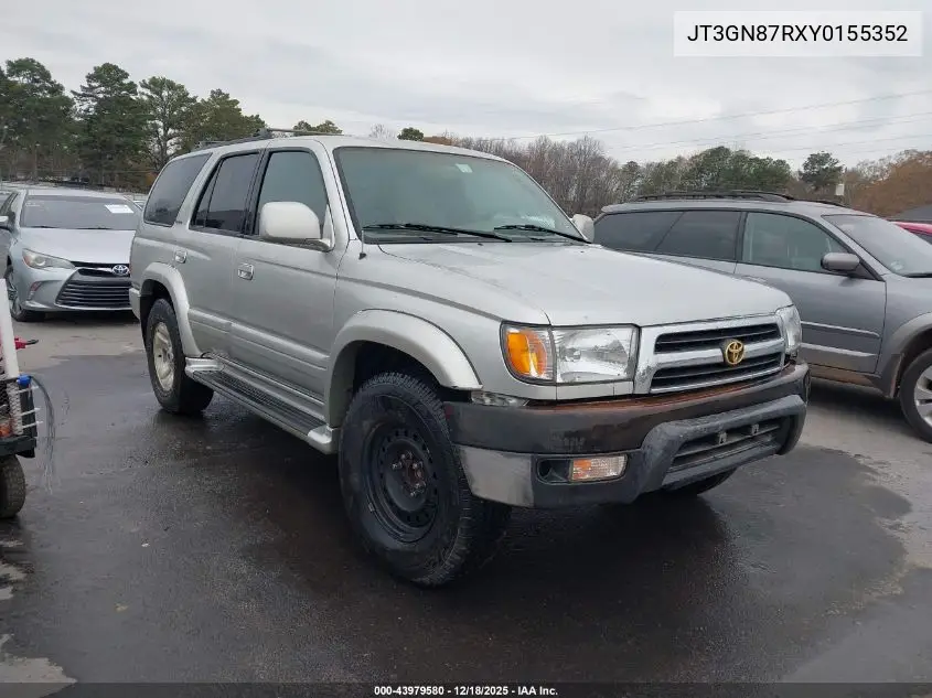 JT3GN87RXY0155352 2000 Toyota 4Runner Limited V6