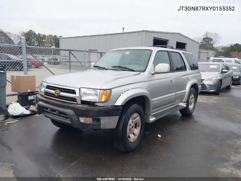 JT3GN87RXY0155352 2000 Toyota 4Runner Limited V6