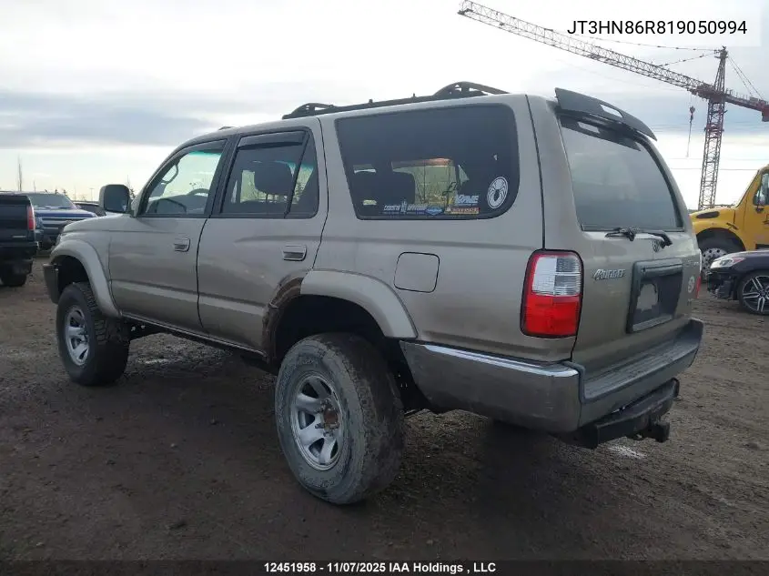 JT3HN86R819050994 2001 Toyota 4Runner Sr5