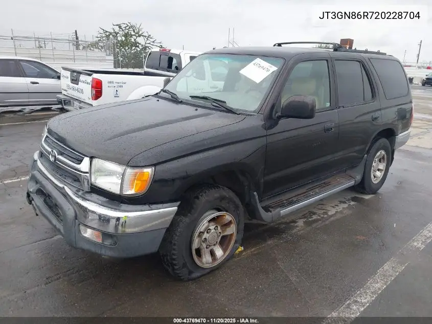JT3GN86R720228704 2002 Toyota 4Runner Sr5 V6