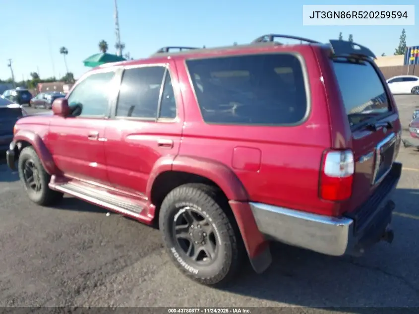 JT3GN86R520259594 2002 Toyota 4Runner Sr5