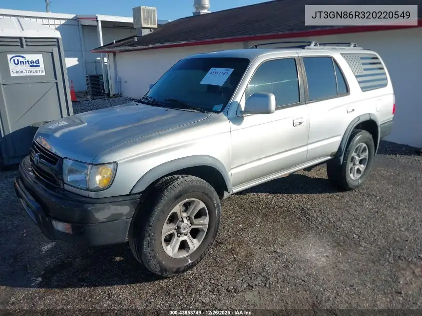 JT3GN86R320220549 2002 Toyota 4Runner Sr5 V6