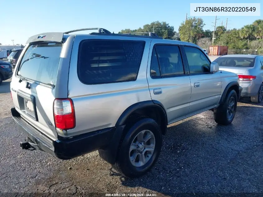 JT3GN86R320220549 2002 Toyota 4Runner Sr5 V6