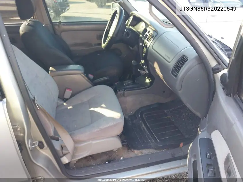 JT3GN86R320220549 2002 Toyota 4Runner Sr5 V6