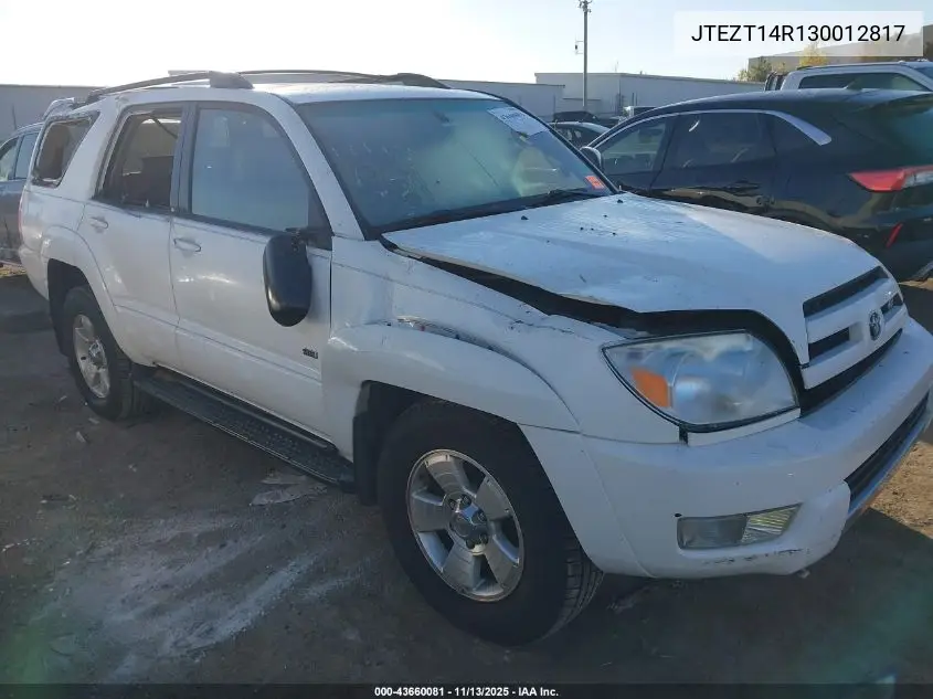 JTEZT14R130012817 2003 Toyota 4Runner Sr5 V8