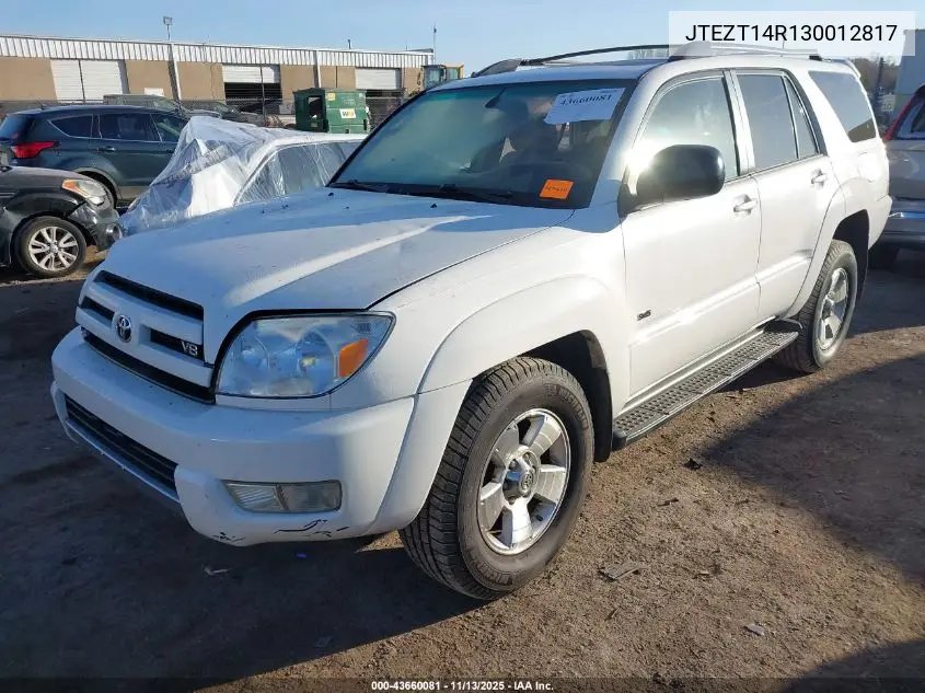 JTEZT14R130012817 2003 Toyota 4Runner Sr5 V8