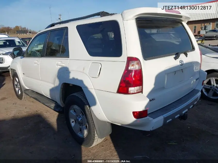 JTEZT14R130012817 2003 Toyota 4Runner Sr5 V8