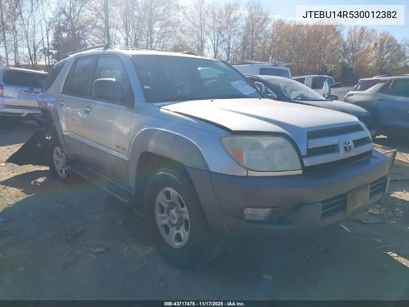 JTEBU14R530012382 2003 Toyota 4Runner Sr5 V6
