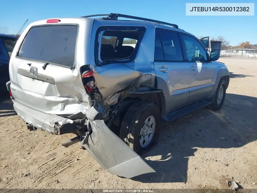 JTEBU14R530012382 2003 Toyota 4Runner Sr5 V6