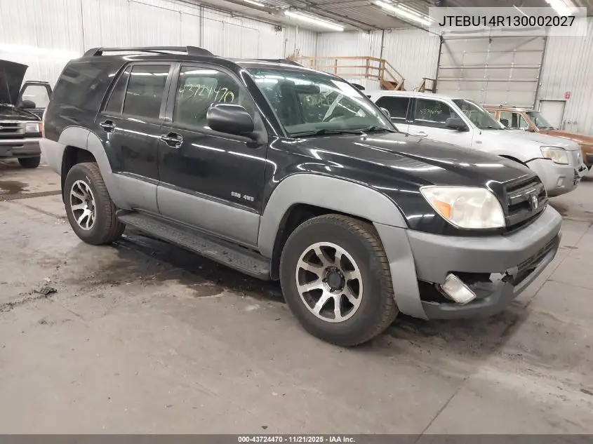 JTEBU14R130002027 2003 Toyota 4Runner Sr5 V6