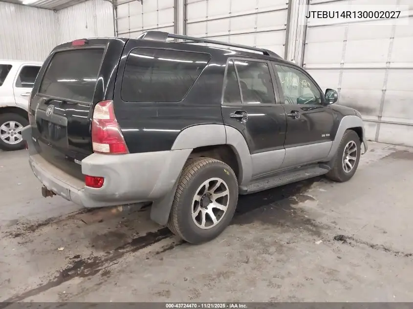 JTEBU14R130002027 2003 Toyota 4Runner Sr5 V6