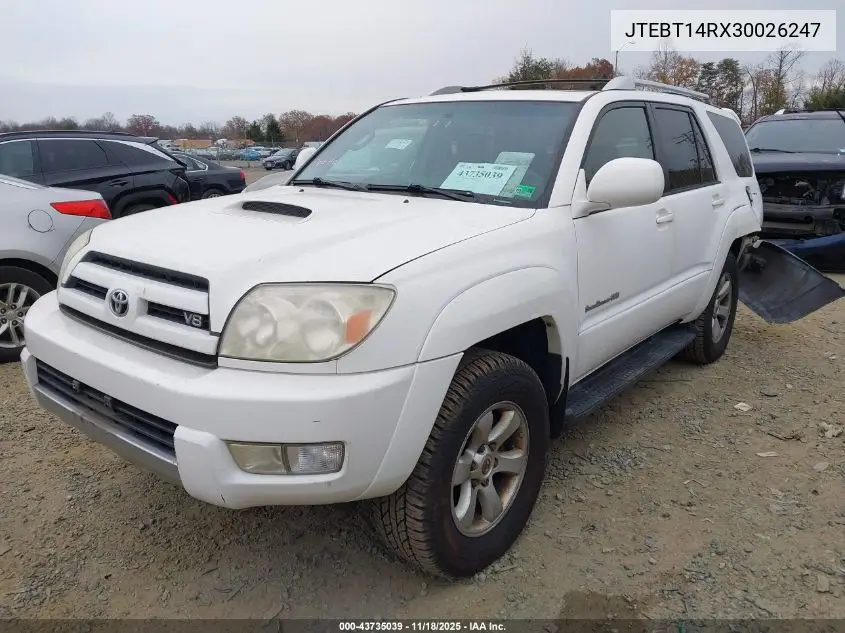 JTEBT14RX30026247 2003 Toyota 4Runner Sr5 Sport V8