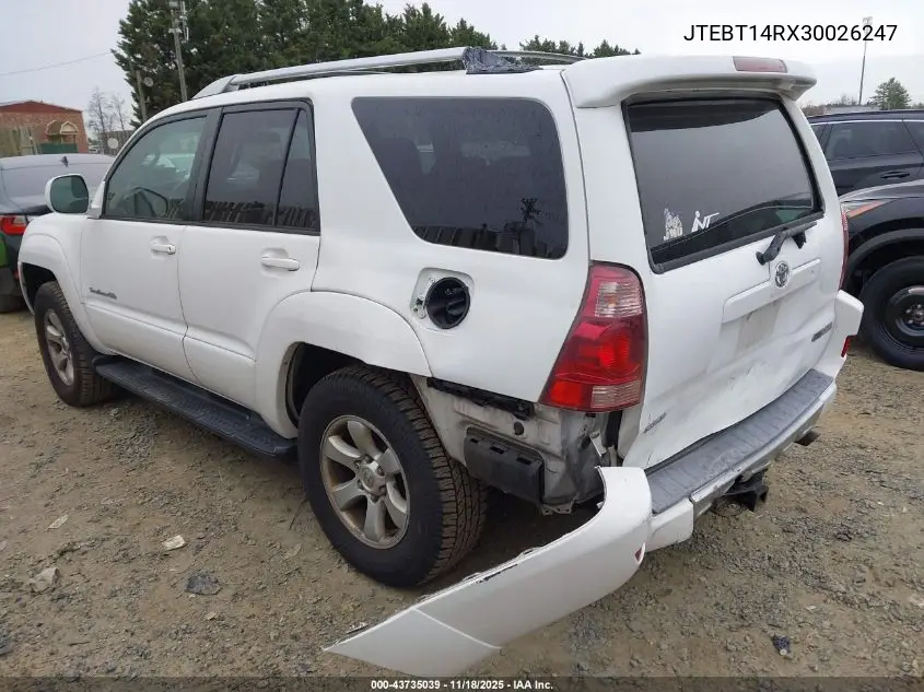 JTEBT14RX30026247 2003 Toyota 4Runner Sr5 Sport V8