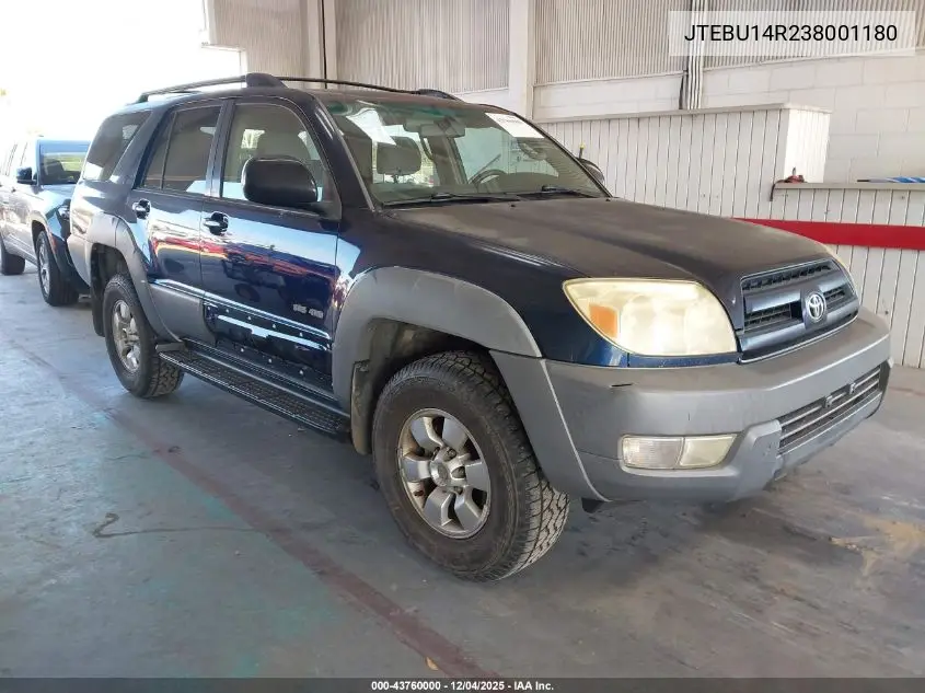 JTEBU14R238001180 2003 Toyota 4Runner Sr5 V6
