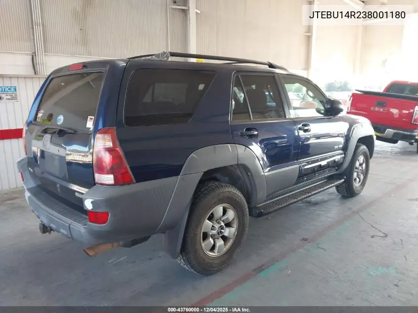 JTEBU14R238001180 2003 Toyota 4Runner Sr5 V6