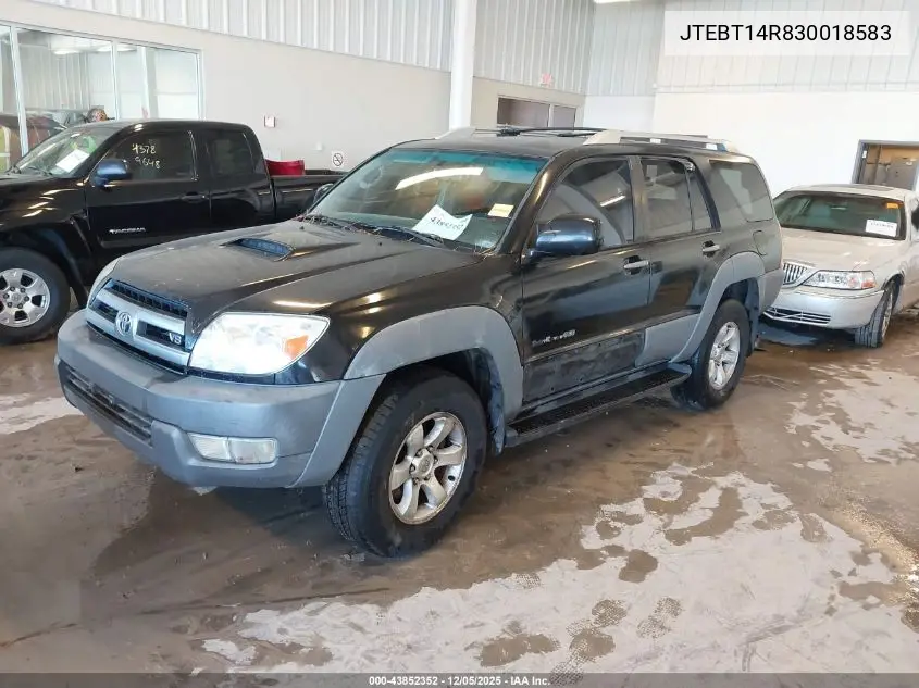 JTEBT14R830018583 2003 Toyota 4Runner Sr5 Sport V8