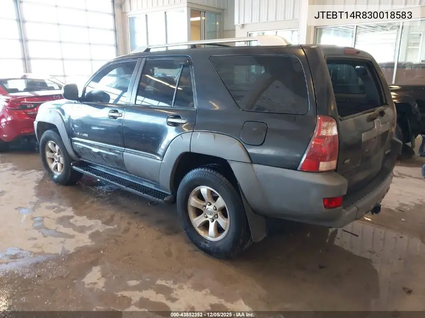 JTEBT14R830018583 2003 Toyota 4Runner Sr5 Sport V8