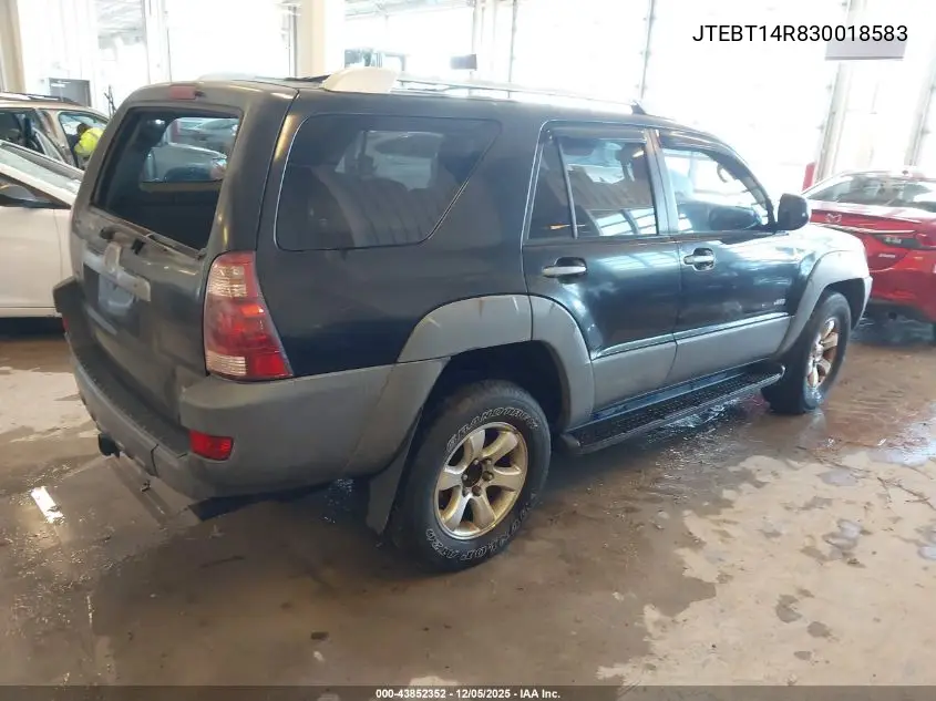 JTEBT14R830018583 2003 Toyota 4Runner Sr5 Sport V8