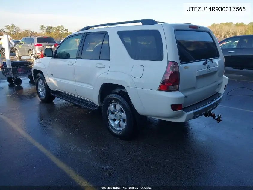 JTEZU14R930017566 2003 Toyota 4Runner Sr5 V6