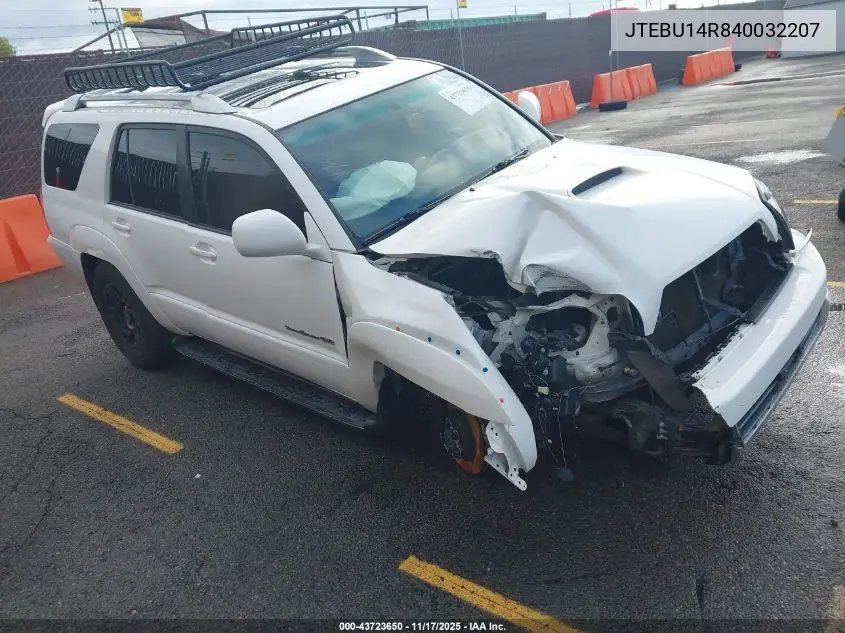 JTEBU14R840032207 2004 Toyota 4Runner Sr5 Sport V6