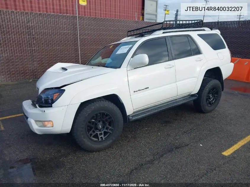 JTEBU14R840032207 2004 Toyota 4Runner Sr5 Sport V6