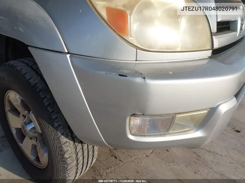 JTEZU17R048020791 2004 Toyota 4Runner Limited V6