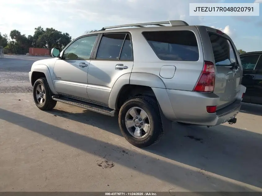 JTEZU17R048020791 2004 Toyota 4Runner Limited V6