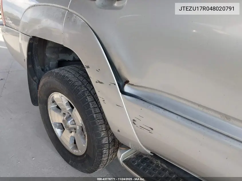 JTEZU17R048020791 2004 Toyota 4Runner Limited V6